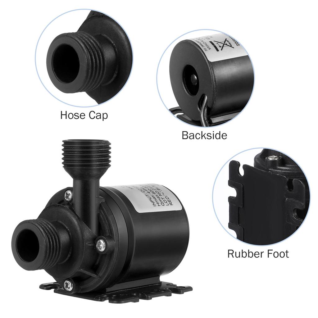 Dc 12V Brushless Submersible Water Pump 800L H 5M Head for Aquarium Fish Tank Pond Fountain Solar Circulation Water Boosting
