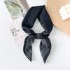 Pure Beige Retro Geometric Silk Scarf Silk Small Square Scarf Women's Spring and Summer Decorative Temperament Korean Scarf Cotton Scarf