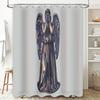 Gothic Angel Shower Curtain Dark Victorian Home Decor Vintage Halloween Bathroom Set Spooky Ethereal Wall Art