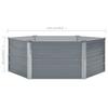 Jardinière - vidaXL - Hexagonale - Acier galvanisé - 129 x 129 x 46 cm - Gris