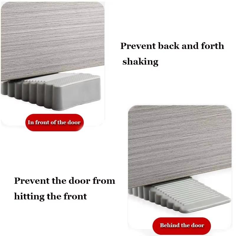 1ks bezpečnostní silikonové zarážky dveří Blokové klínové zarážky dveří Zarážka dveří domácí kanceláře Protikolizní zarážka zadních dveří