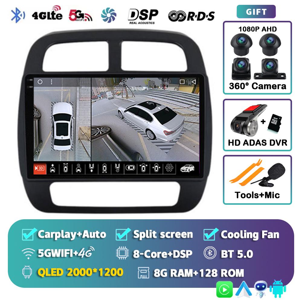 For Renault KWID K-ZE Dacia spring 2015-2019 Android 14 Carplay Auto WIFI+4G Car Radio Multimedia Video Player GPS 2din Stereo