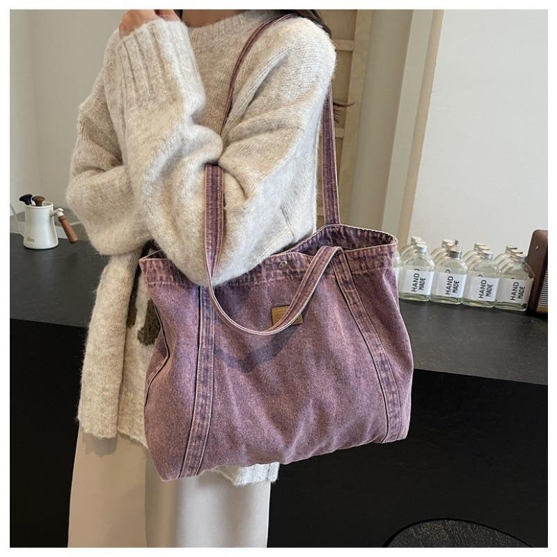 Customized Vintage Denim Bag for Women 2025 New Small Retro Shoulder Bag Casual Tote Bag
