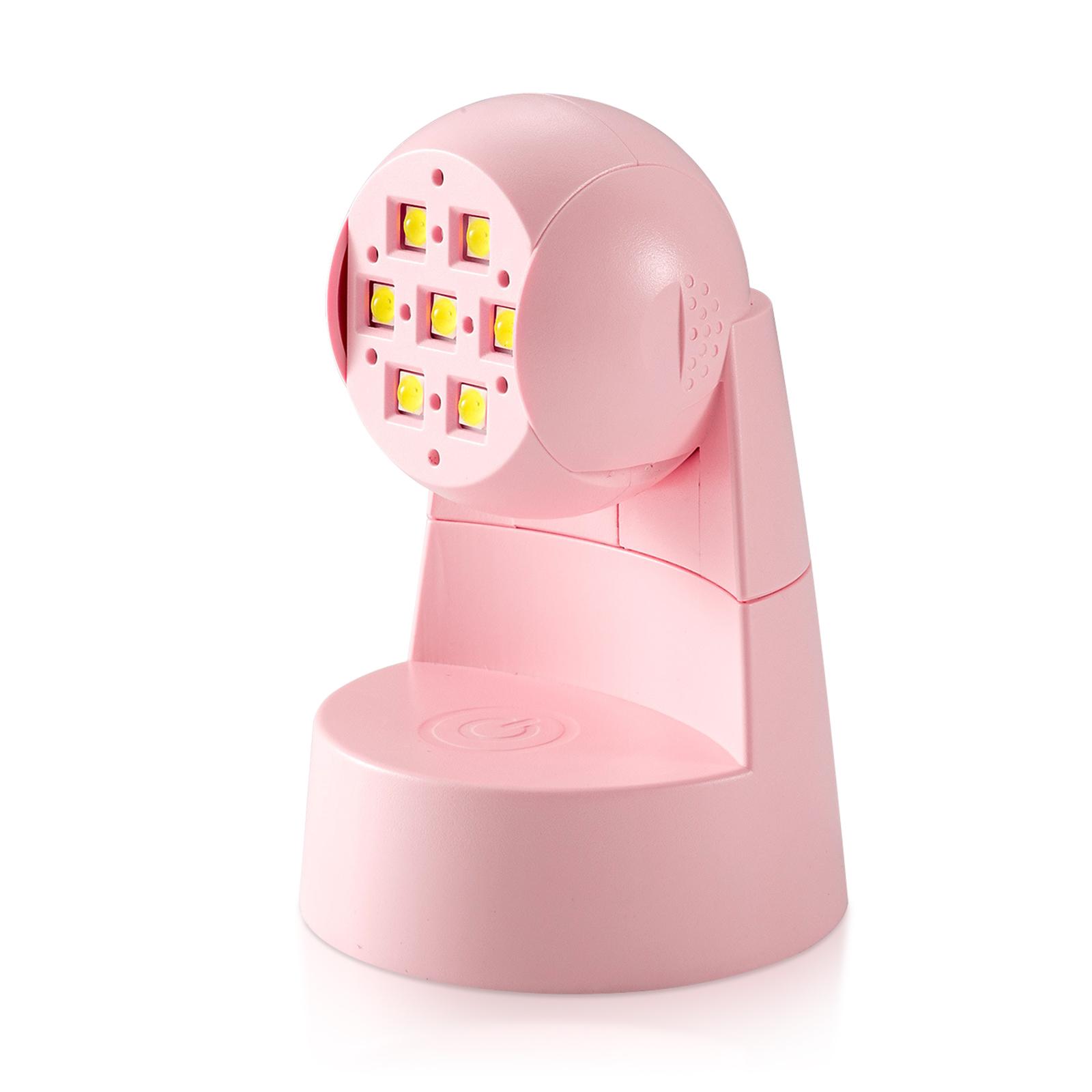 

Портативная ручная лампа для светотерапии USB вращающаяся регулируемая мини-лампа для дизайна ногтей «Ангел» BATTERY розовый