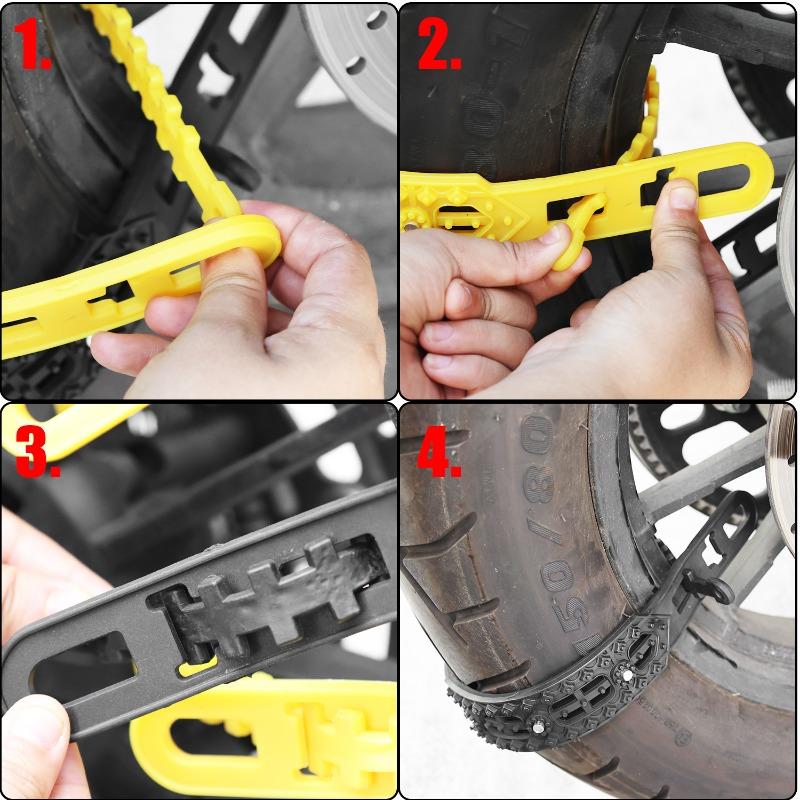 1-3PCs Universal Motorcycles Anti-Skid Snow Chains Safety Motorcycles Winter Wheels Ties Multipurpose Anti-slip Car Snow Chain