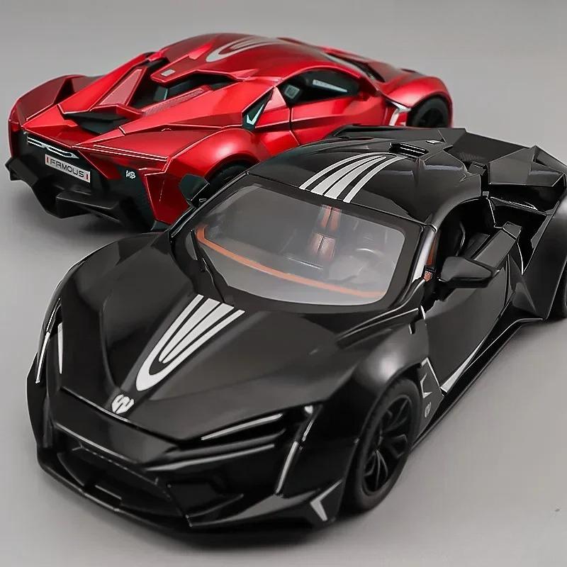 1: 24 Supercar Alloy Car Model With Sound And Light Toy Ornaments Collectible Gifts Diecast Alloy Car Model Collectible
