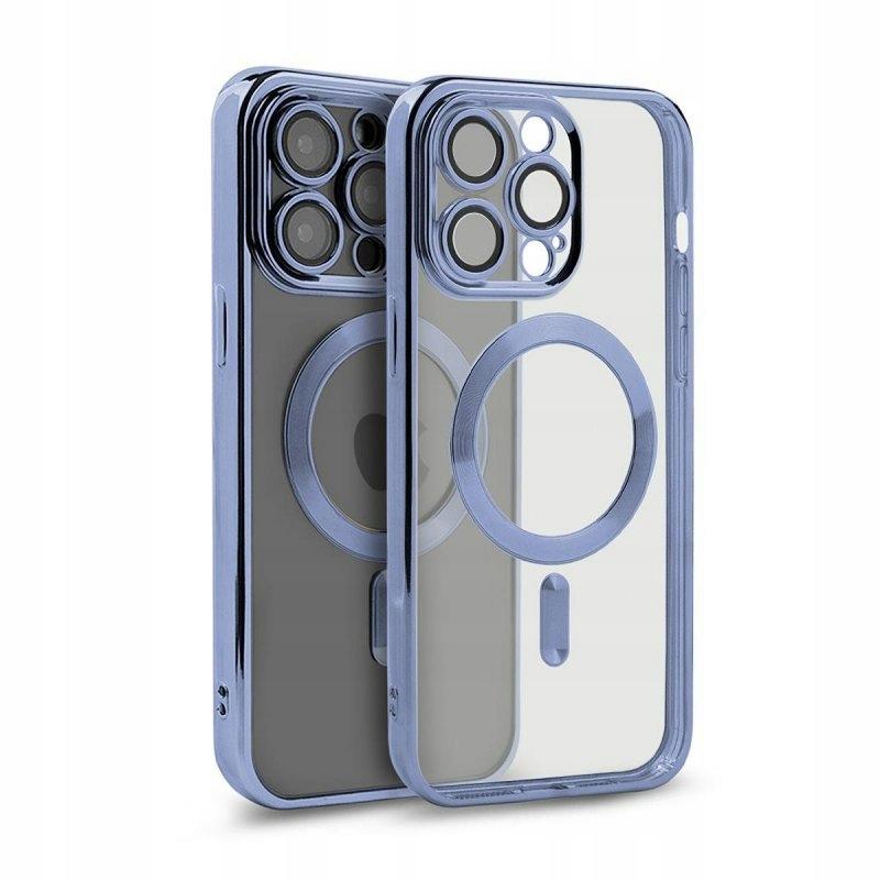 Case for iPhone 12 Pro Magsafe Magshine Reinforced Case Blue + Glass