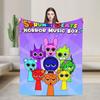 Sprunki Beats Horror Music Box Flannel Throw Blankets  Blankets for Bed Office Lightweight Quilt,