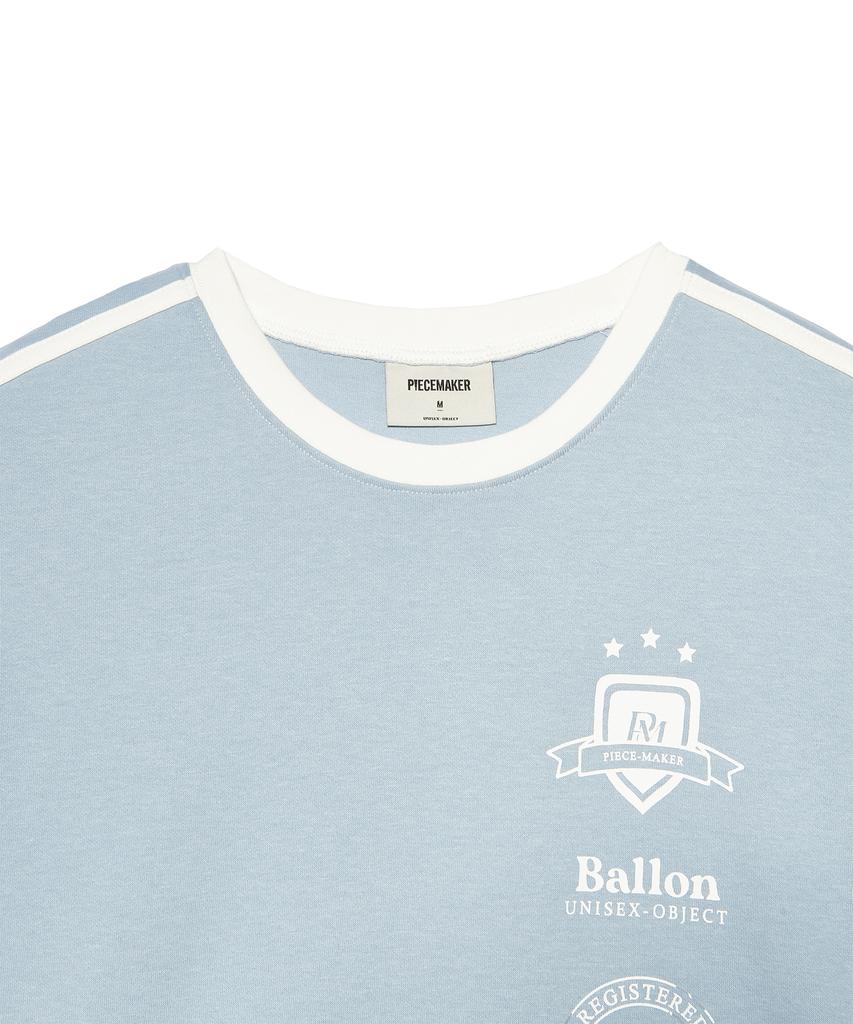PEACE MAKER [2Type] Track Jersey Heavy Cotton Tee (Sky Blue)
