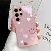 Love pattern metal paint glass phone case suitable for Samsung Galaxy S26 S25 S24 S23 S22 S21 S20 FE/Ultra/Plus anti drop