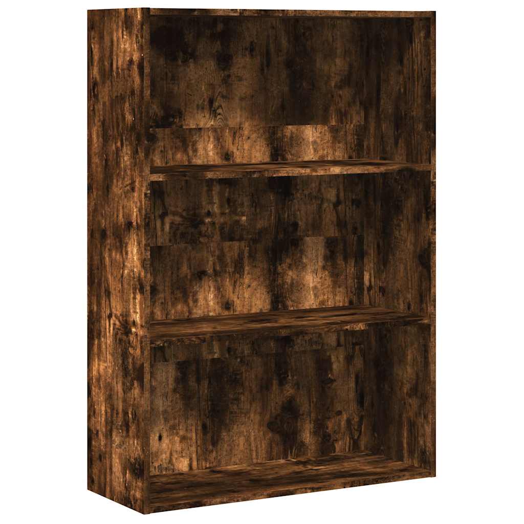Bookshelf Smoked Oak 80x30x114 Cm Engineered Wood