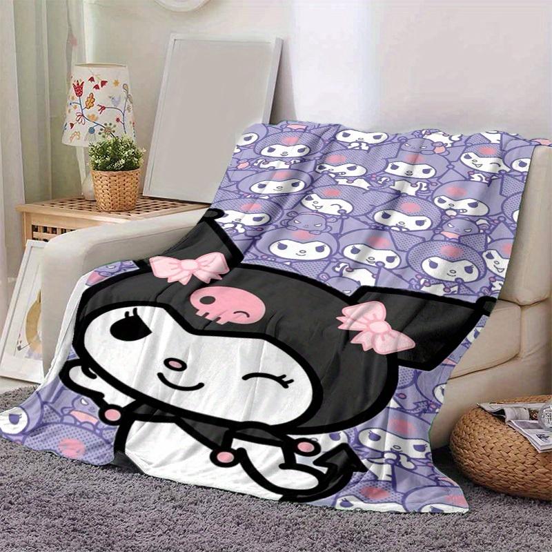 1pc. Cute Kuromi Cat Patterned Blanket - Perfect for Home, Office, Outdoor Use, Gift Idea, Suitable for Al