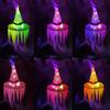 Chapéu de Bruxa LED Decoração Halloweeen Exterior Chapéu LED Bruxa Cosplay Dia dos Mortos Mexicano Festa Bola Mago Cosplay Para
