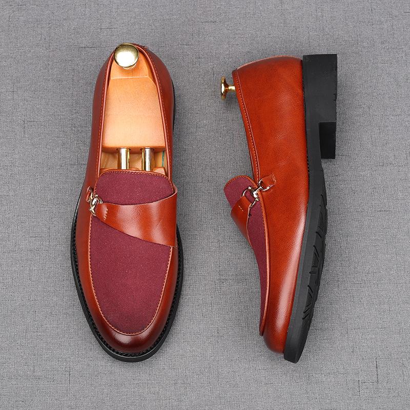 

Мода Мода Новые Черные Коричневые Мужские Замшевые Кожаные Комбинированные Туфли на Плоской Подошве Мужские Дизайнерские Лоферы с Ремешком Монк Обувь для Выпускного Вечера Свадебного Платья 44