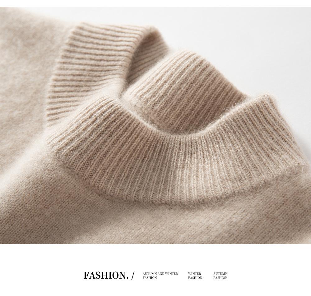 Men's Cashmere Thick Knit Pullover - Warm, Soft, Skin-Friendly Autumn/Winter Sweater