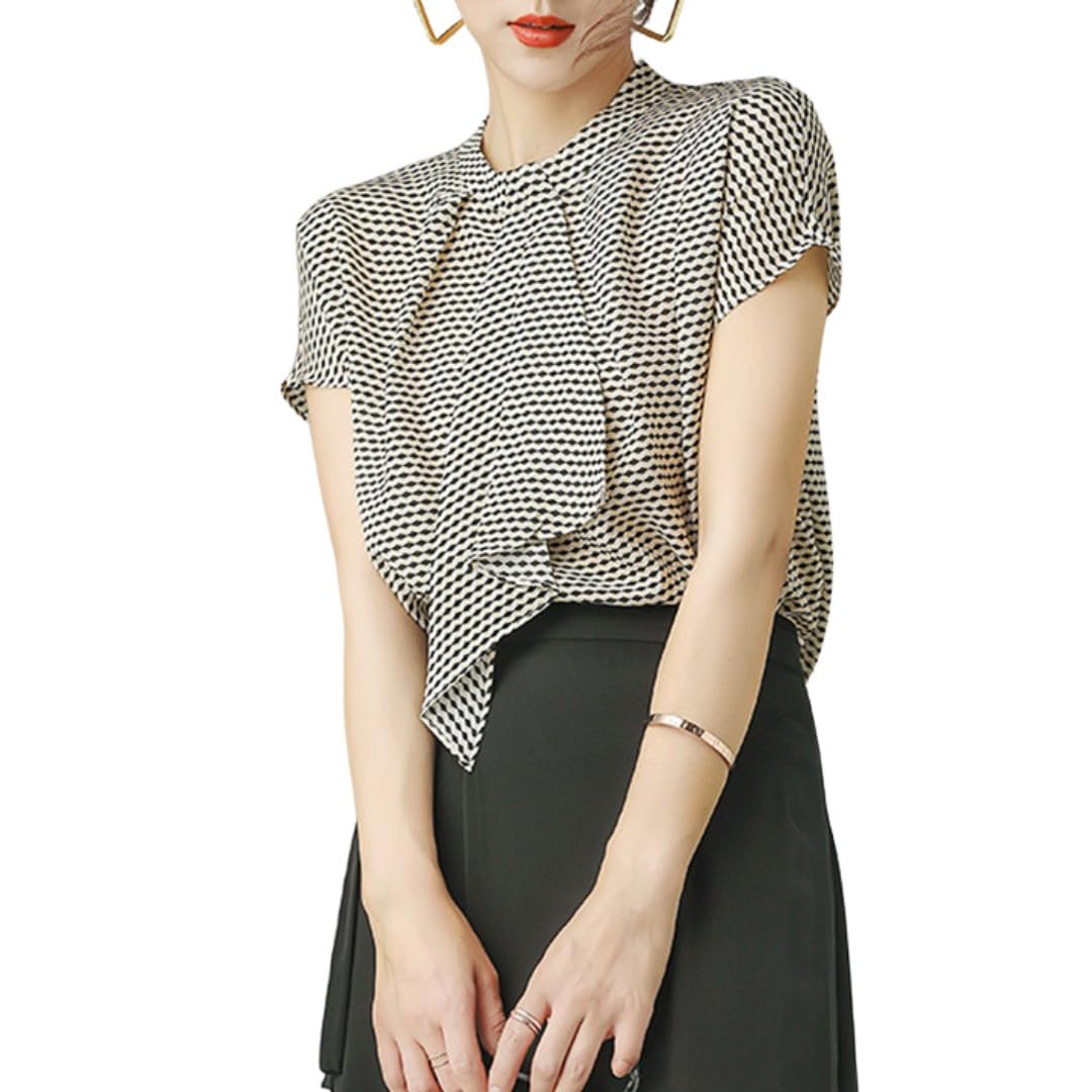 

Блузка с галстуком-бабочкой для французской геометрической короткой рукава осень офис солнце милая для M [UQQA] Женщины, Весна, Лето, Осень, Рукав, Узор, Рубашка, Одежда,