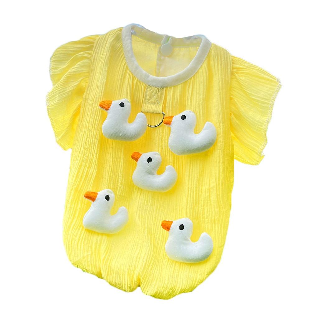 

Мягкая футболка для собаки, жилет, дышащий жилет для питомца, майка для питомца чихуахуа для собак/кошек M жёлтый