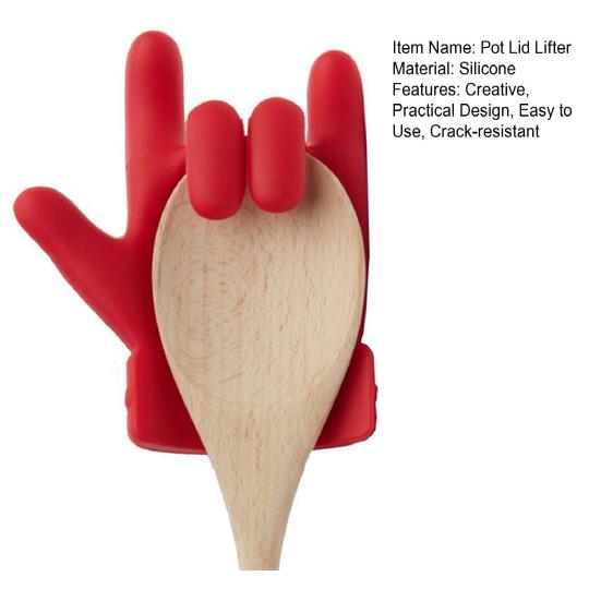 Silikonový zvedák poklice hrnce odolný proti rozlití páry zvedač víka hrnce Roztomilý pomocník proti rozlití víka pro kuchyňské vaření