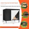 Waterproof Outdoor Patio Swing Chair Cover: Durable, Dustproof, Sun & Rain Protection, Black