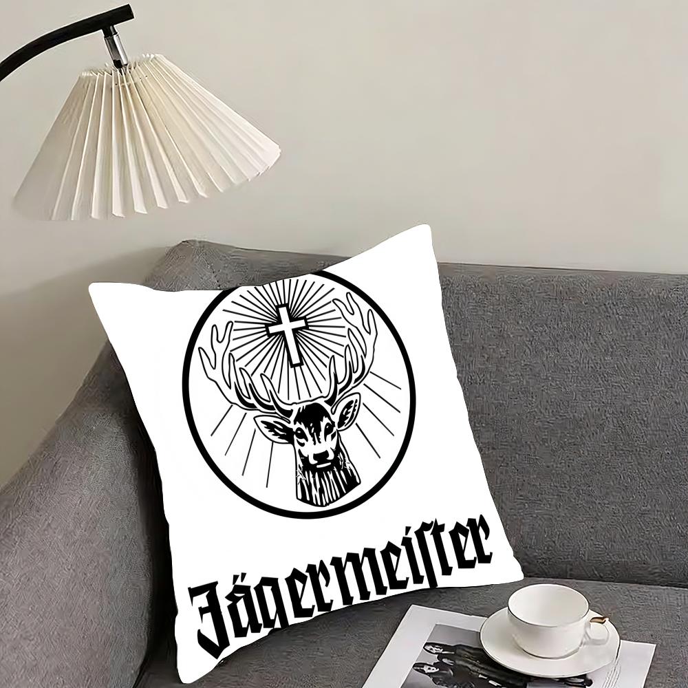 

Cool JJagermeister Cushion Cover Pillowcase Ultra Soft Skin Friendly Fabric Cloud Like Comfort Concealed Zipper 30x30cm