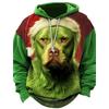 Hanorace cu Glugă pentru Bărbați Tematică Crăciun Câine Verde Grafic Hanorac Șnur Mânecă Lungă Streetwear Topuri Îmbrăcăminte Bărbați