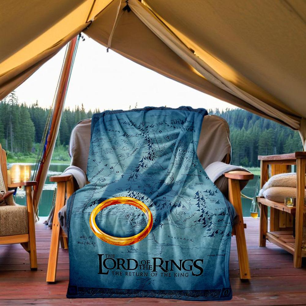 1PC The Lord of the Rings Outdoor Blanket Lightweight Flannel, Soft & Warm, All-Season, Outdoor, Camping, Living Room, Office,  L1106107