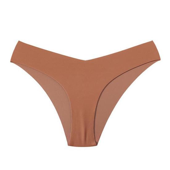 Dámské kalhotky Bezešvé Střední pas Ledové Hedvábí Dobrá Prodyšnost Jednobarevné Slim Fit