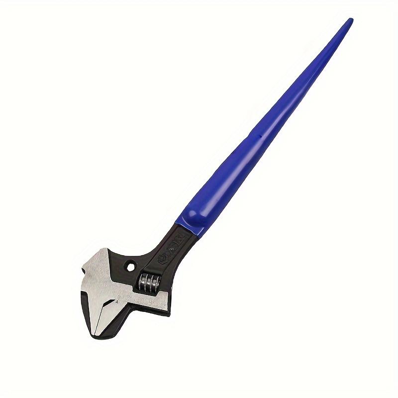 4-in-1 Adjustable Spud Wrench 16in/405mm Reversible Jaw Adjustable Wrench with Hammer Head and Pipe Wrench Function