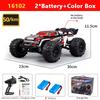 SCY 1:16 4WD RC Car 70KM/H Or 50KM/H With LED Light 2.4G Remote Control Cars High Speed Drift Monster 4x4 Truck for Children Gif