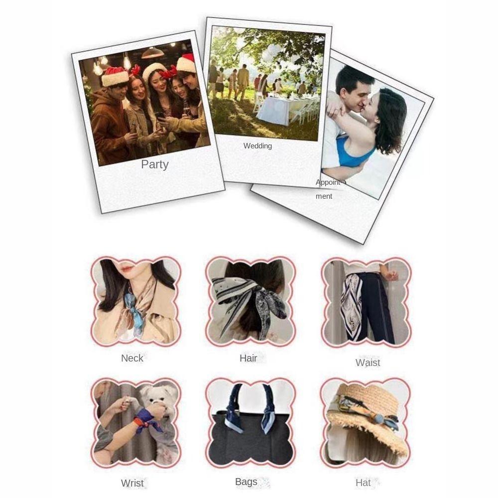 70x70cm Imitation silk Silk Scarf Print Bandana Women Hijab  Spring