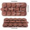 Silicone Chocolate Mold 14 -grid DIY Cake Baking Tool Dog Bone Cat Paw Temperature Resistance -40~ 230°C Pudding Jelly Mold