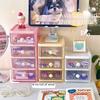 Compact Desktop Storage Box with Drawer for Stationery, Mask, and Cosmetics
