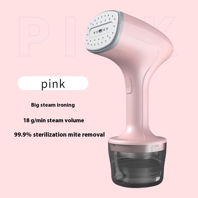 

Portable Handheld Garment Steamer - Compact Wrinkle Remover & Clothes Ironing Tool for Home & Dorm Use розовый