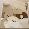 Cartoon Mengqu Silk Circle Floor Mat Door Dirt-Resistant Entry Door Floor Mat Household Wear-Resistant Dirt-Resistant Entry Door Entrance Foot Mat