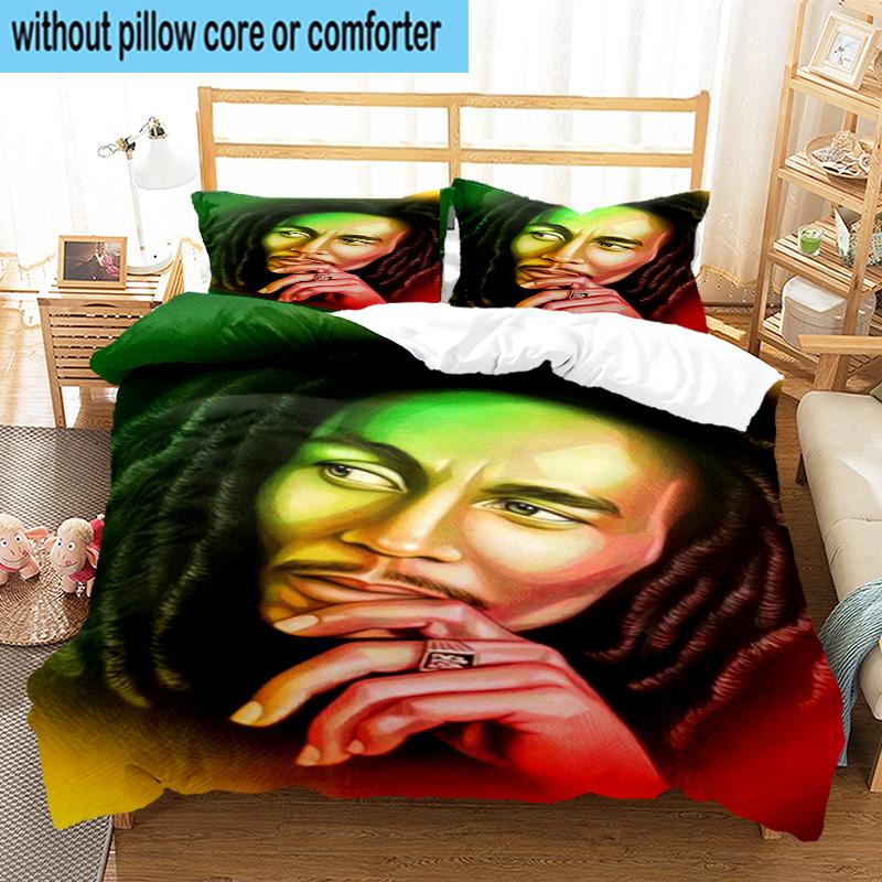 Bob Music Vibrant Art 3pcs Bedding,Including 1pc Duvet Cover And 2pcs Pillowcases Perfect for Christmas,Ideal for Bedroom, Dormitory