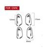 8Pcs For Honda Civic 8th 2006-2011 Carbon Fiber Interior Door Handle Cover Trim