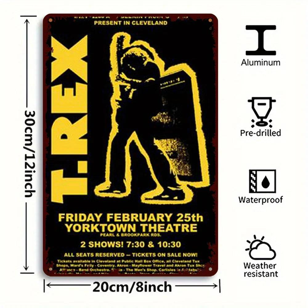 

1шт вертикальный винтажный постер рок-концерта, продолговатый металлический настенный рисунок. Водостойкая алюминиевая вывеска с музыкальной тематикой для домашнего декора. 20x30cm белый