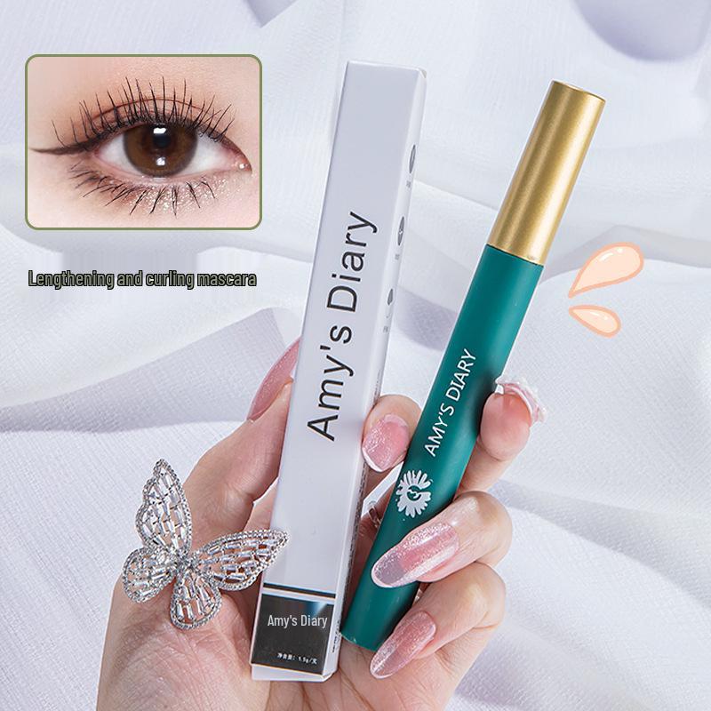 Aimei Diary Green Tube Lengthening & Curling Mascara - Ultra-Fine Brush, Waterproof & Smudge-Proof