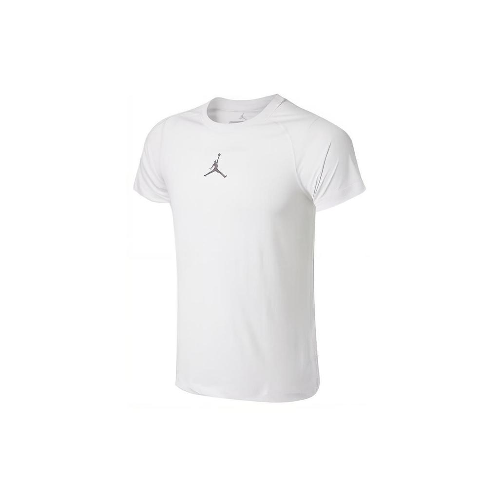 Jordan Quick-Dry Round Neck Sports Short Sleeve T-Shirt Men Tops White 685814-100