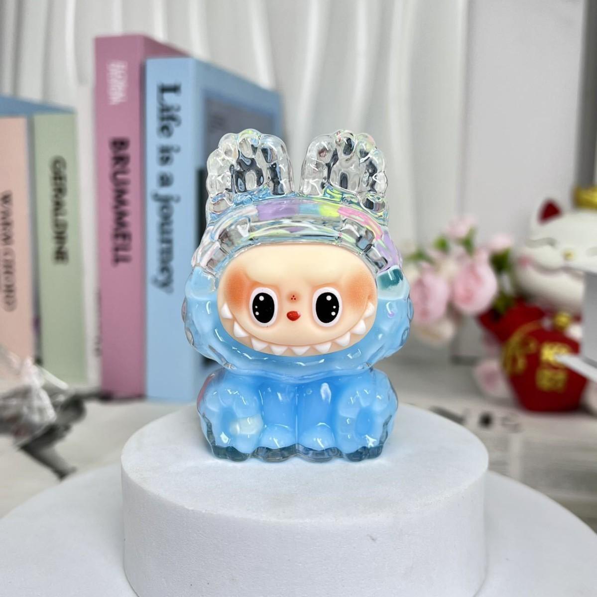 

Масляный Лабубу с текучим песком, Креативная фигурка Лабу, Настольное украшение, Декоративная игрушка в подарок 8.5*6cm