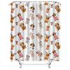 TU Cute Puppy Shower Curtain Set Waterproof Farmhouse Dog Pattern Bathroom Decor Modern Fabric Backdrop Vintage Pet Lover Gift