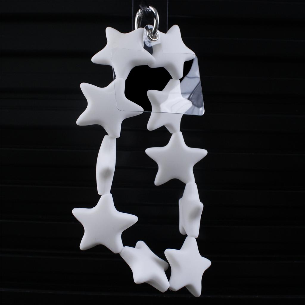 Coloful Silicone Star Rope Phone Chain Lanyard Charm Strap Wrist Beaded Hanging Cord Bracelet Keychain for CCD Camera Sweet Girl