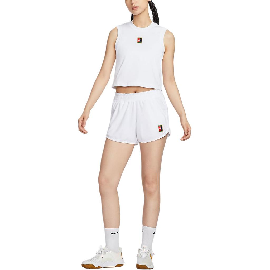 New Nike Court Heritage Women's Cropped Tennis Tank Top FQ2274-100