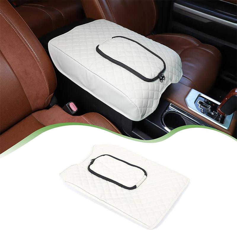For Toyota Tundra 2007-2021 Car Center Console Armrest Cover Waterproof Leather Armrest Box Cushion Pad Protector Accessories