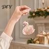 Christmas Tree Decoration Faux Crystal Animal Ornament, Acrylic Flat Print Hanging Decor Holiday Decorations for Tree, Butterfly/Peacock/Bird/Swan