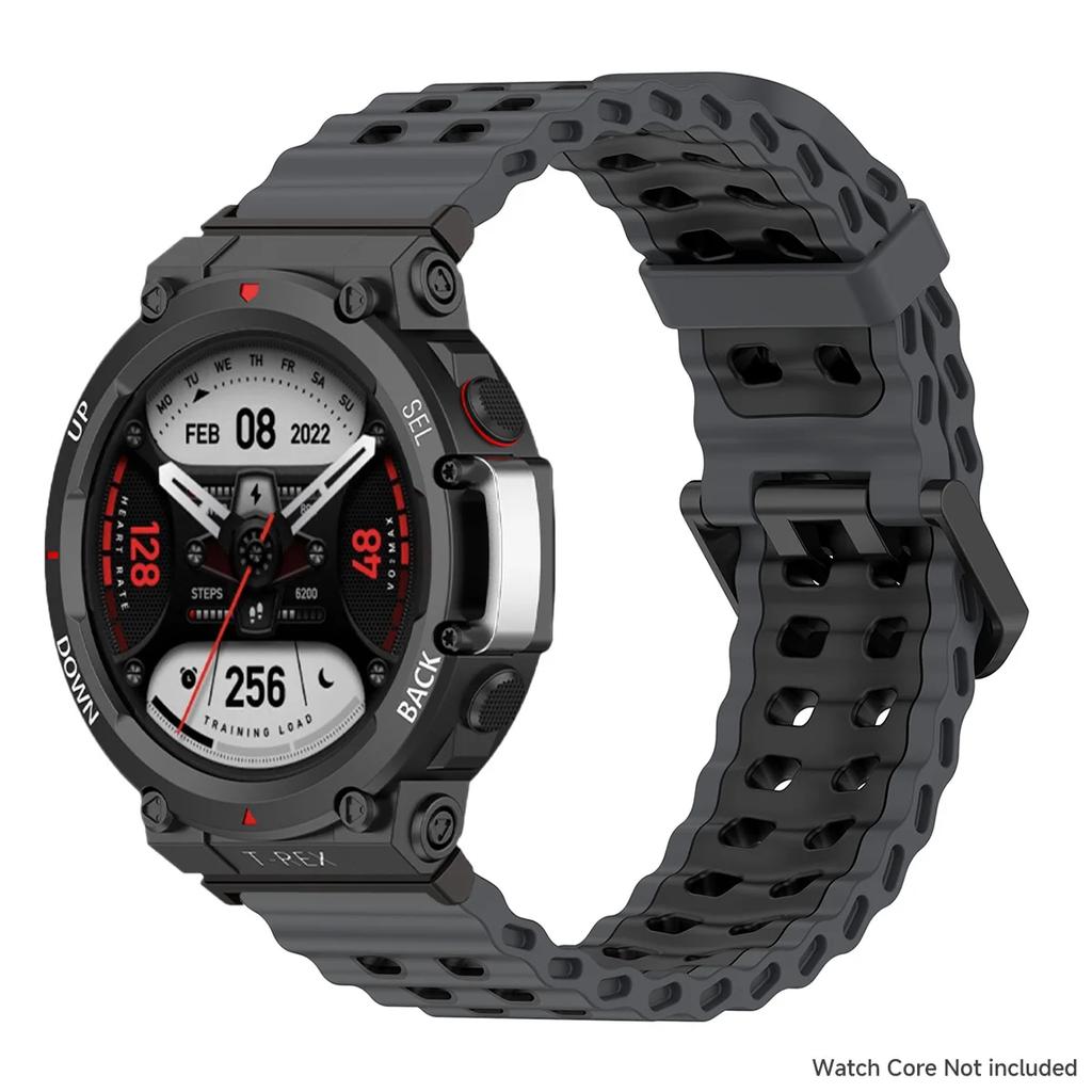 Two-Tone Sports Silicone Strap For Amazfit T-Rex 3/2/ultra Marine Band Correa For Huami Amazfit T-Rex Pro Smartwatch Watchband