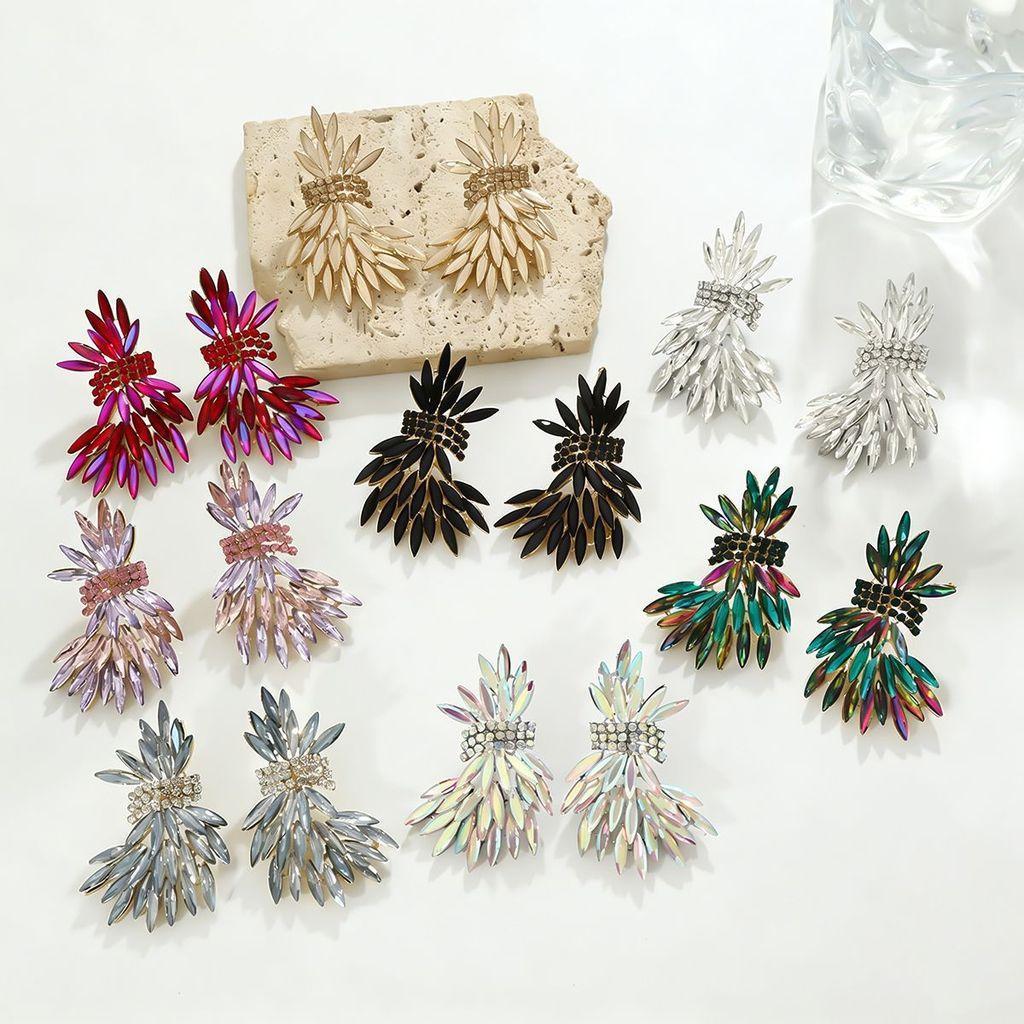 Elegant Light Luxury Alloy Drop Earrings For Women With Modern Geometric Design