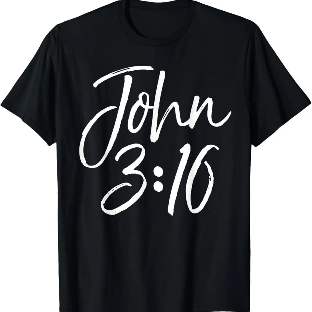 Camiseta Regalo Versículo Bíblico Cristiano Referencia Bíblica Juan 3_16