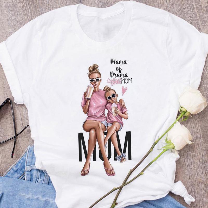 Super Mom T shirt Women Mothers Love Print Pink Tshirt Harajuku Mama TShirt Tops tee shirt Femme Summer