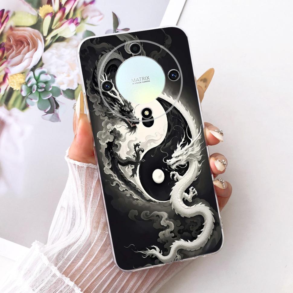 For Honor X9a 5G Case Magic 5 Lite Cover Dragon Cartoon Soft Silicone Phone Cases For Honor Magic5 Lite HonorX9a X 9a Bumper